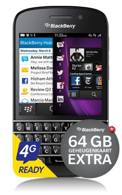 BlackBerry Q10 voorkant